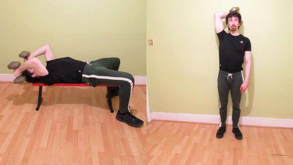 A man demonstrating how to get hanging triceps