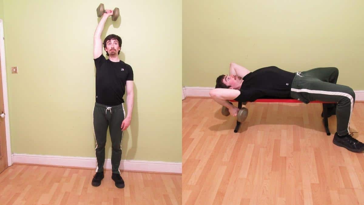 A man performing a triceps definition workout