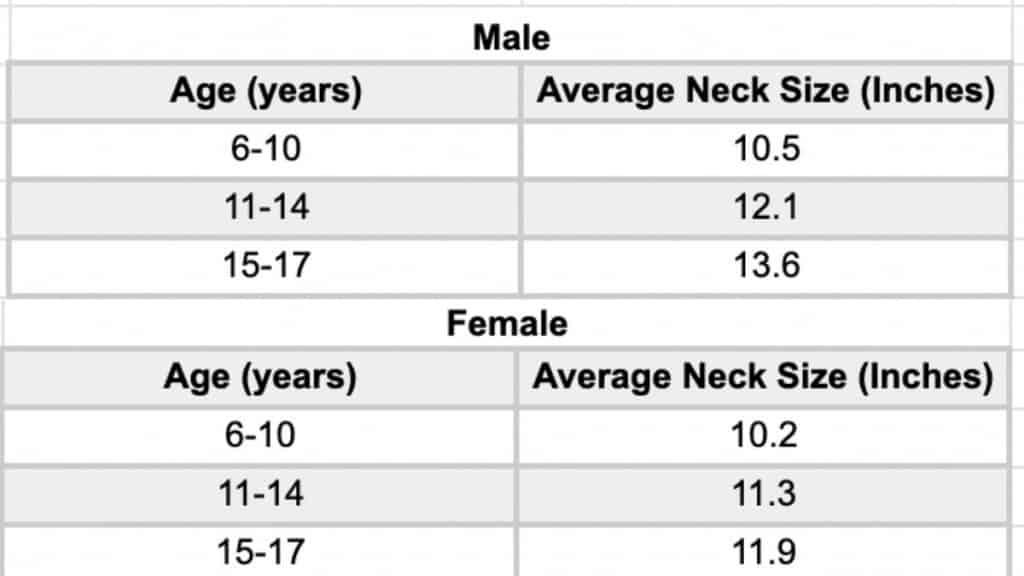 Average Neck Size and Circumference for Men and Women