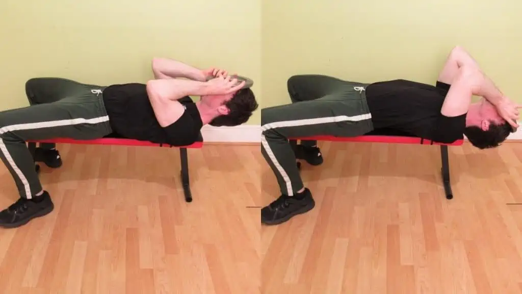 A man training his small 15 inch neck with weights