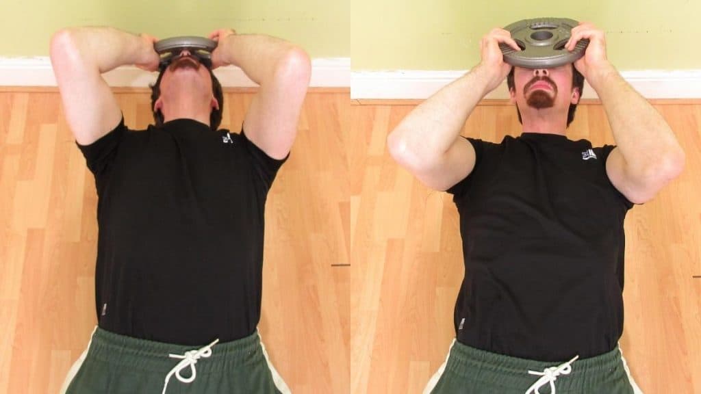 A man doing some neck exercises