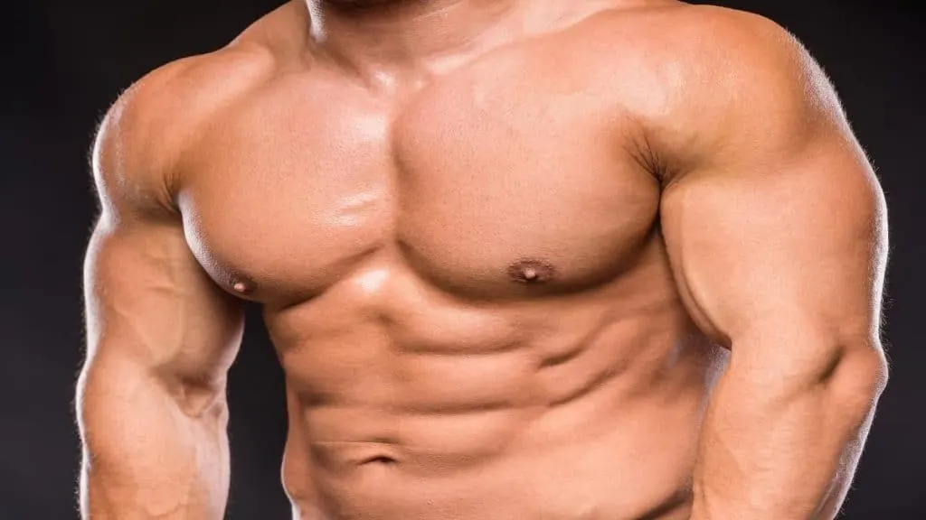 Close up of a man's 49 inch chest