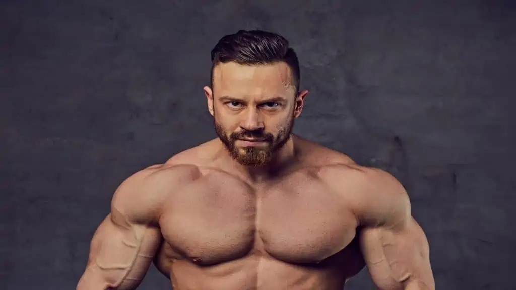 A bodybuilder with a 57 inch chest