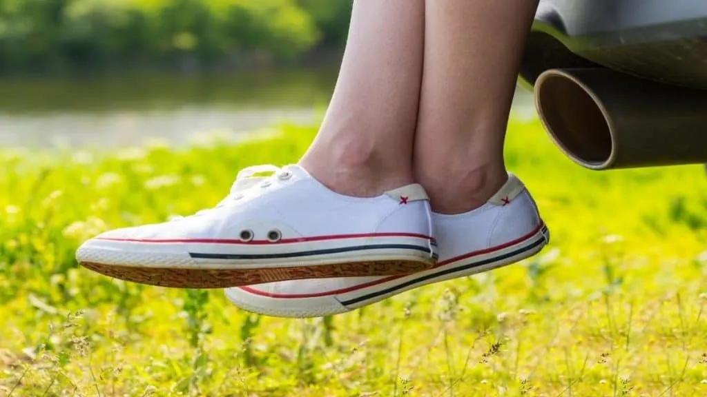 Close up of a female's 8 inch ankles