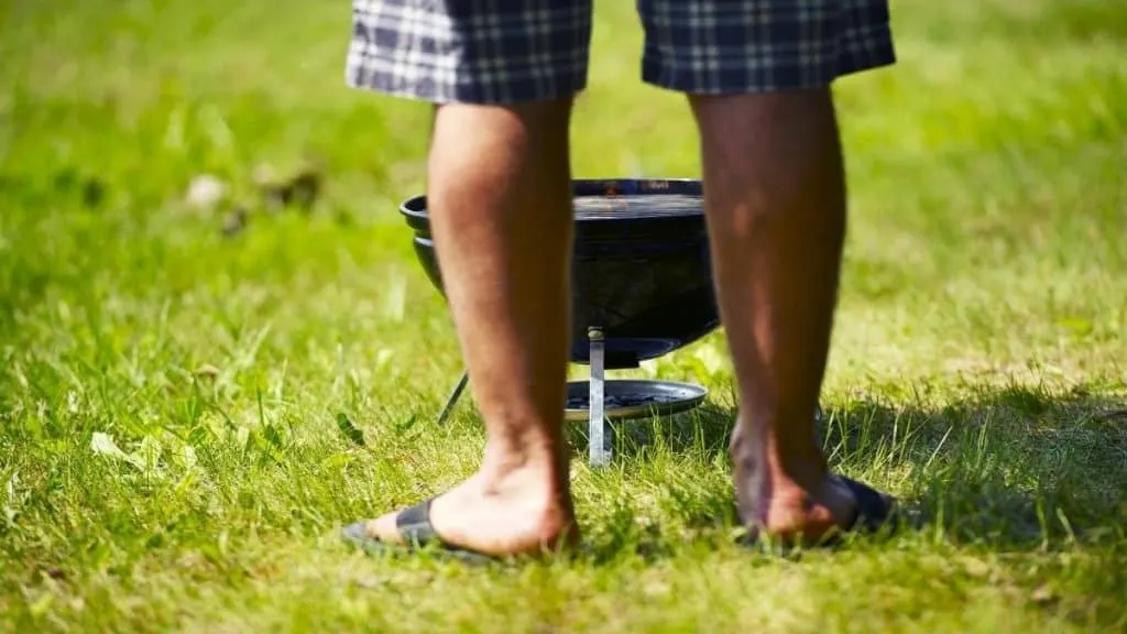 Close up of a man's 9.5 inch ankles