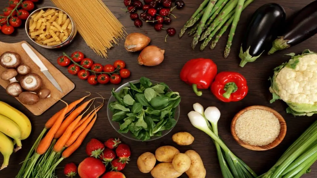 A colorful selection of fruits and vegetables