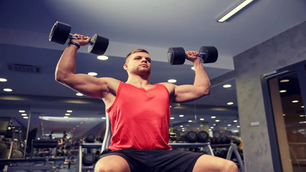 A man lifting weights