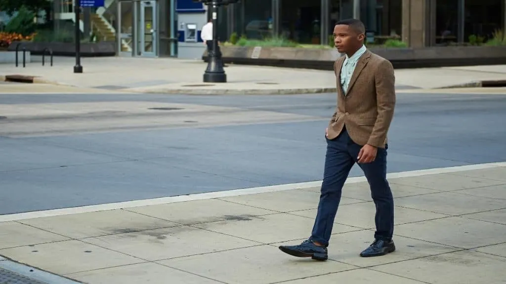 A man walking in the street