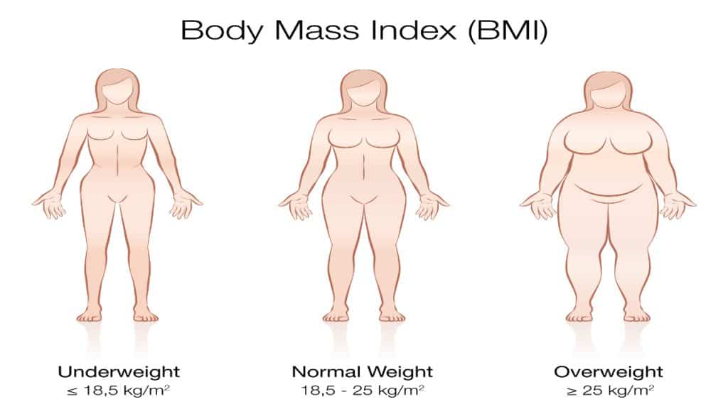 Women with various BMI results