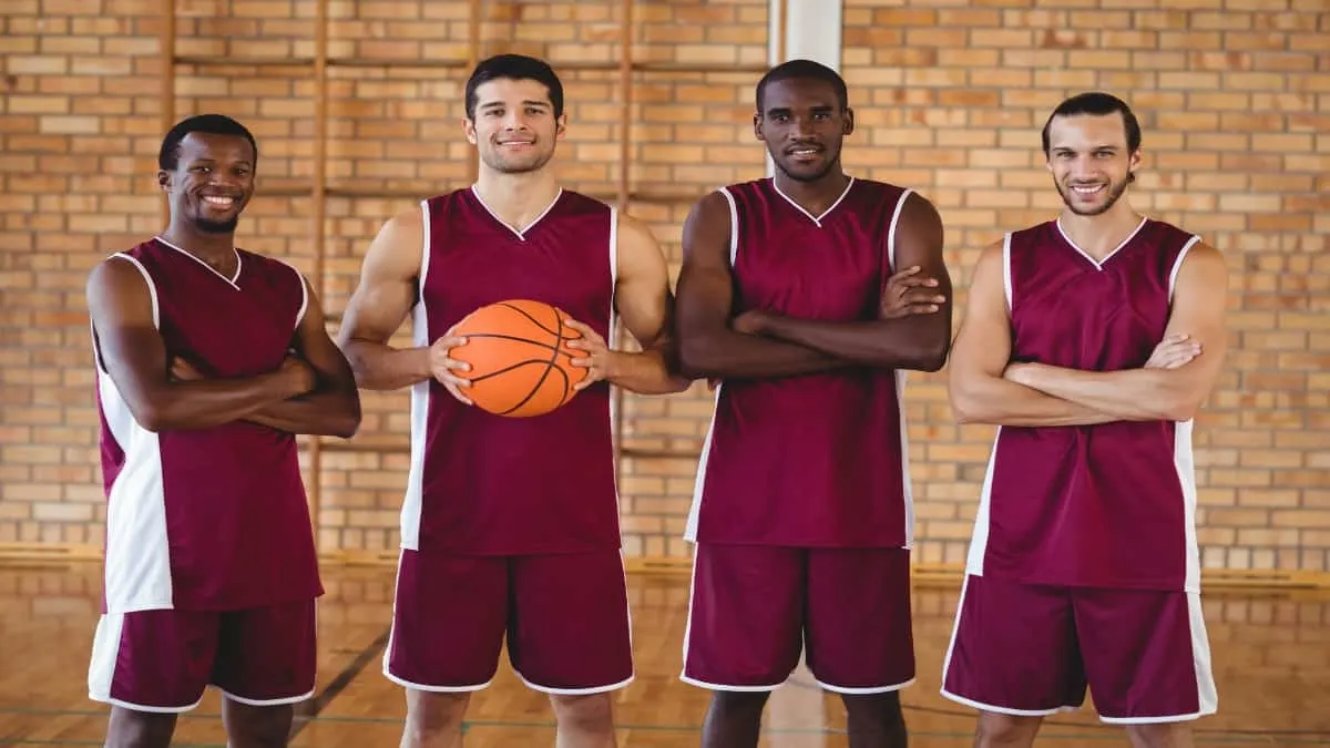 Some 6’3 NBA players getting ready to play basketball