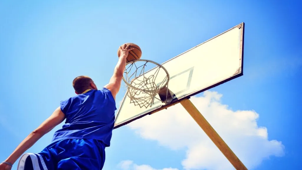 One of the NBA 6’9 centers dunking the basketball