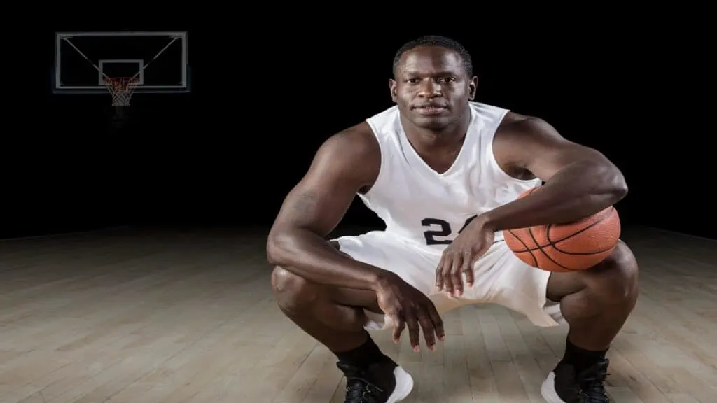 One of the best 6’9 players in the NBA holding a basketball